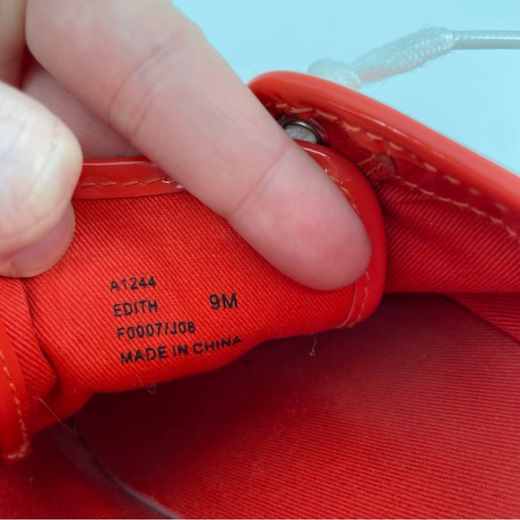 Coach Red/Pink Signature C Monogram Edith Sneakers 9 - Picture 8 of 8
